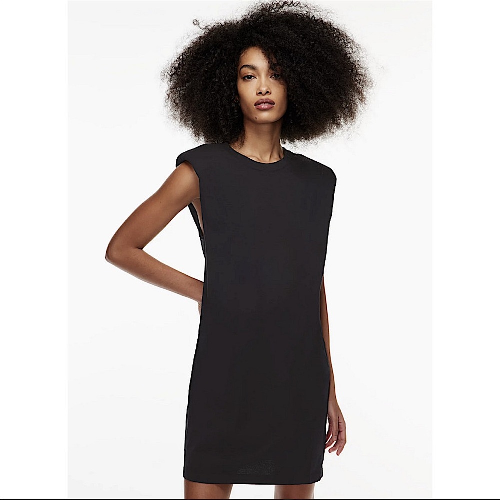 Aritzia Babaton Sleeveless Cropped Shoulder Pad T-Shirt Dress